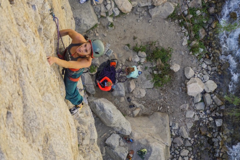 tenaya tarifa - granite climbs often feature small foot holds with textures ranging...