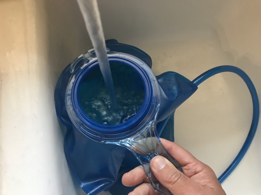 hydration pack - the crux shoe horn style handle increases the ease of filling...