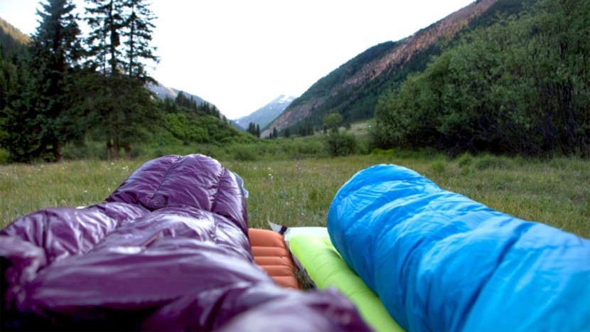 ultralight sleeping bag - waking up to a chilly morning after sleeping out in the san juan...