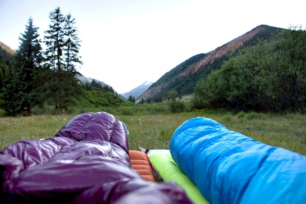 ultralight sleeping bag - waking up to a chilly morning after sleeping out in the san juan...