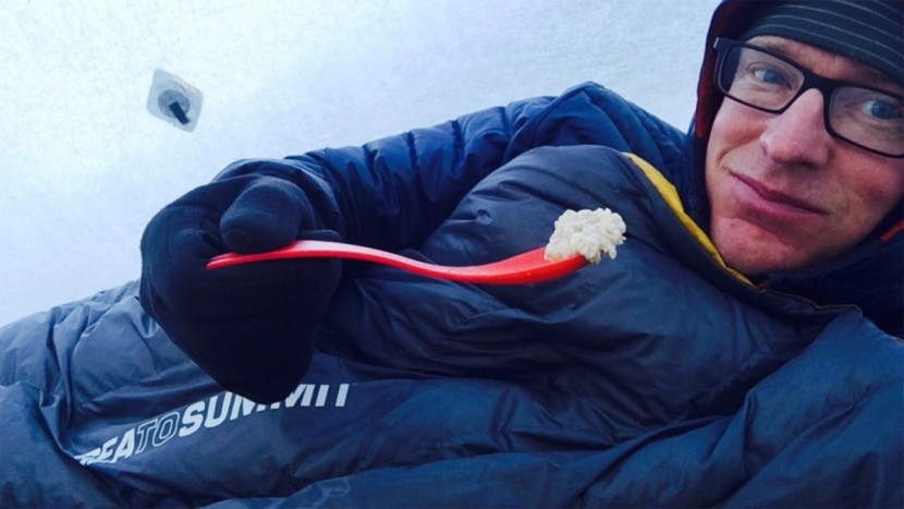 ultralight sleeping bag - would you like some oatmeal for breakfast? trying to choke down some...