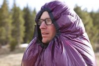 With the hood tightened up as it is here, this bag felt a bit too...