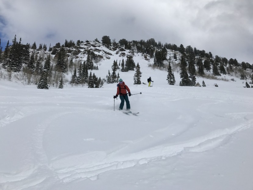 marmot skyline insulated - making turns happily wearing the skyline.