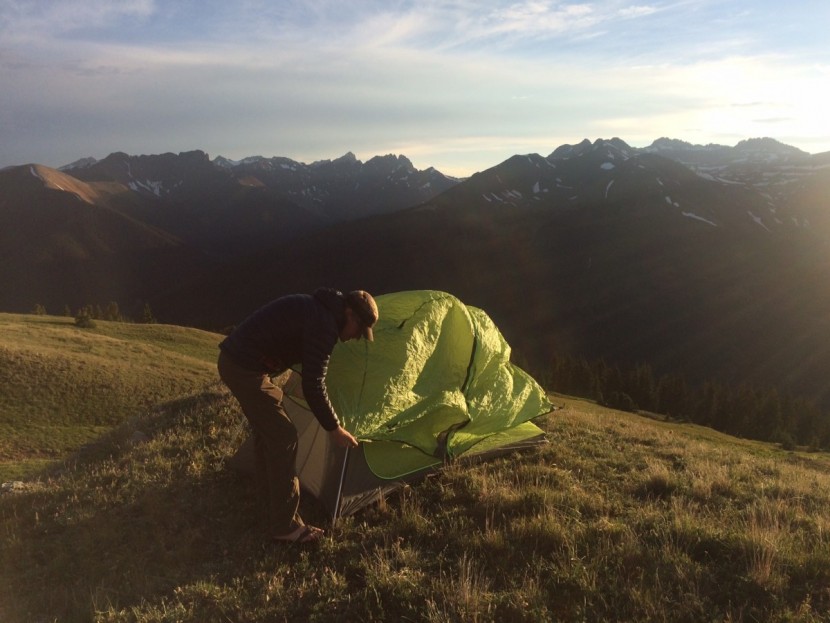 nemo hornet 2p - while it takes a minute or two to set up both the interior tent, as...