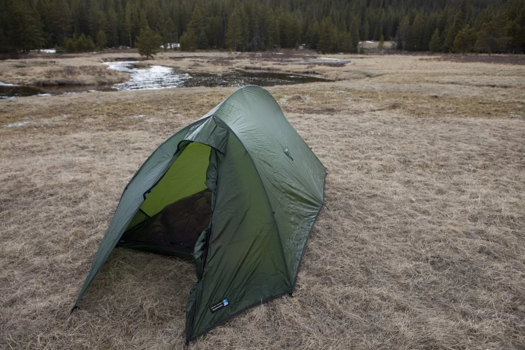 terra nova solar photon 2 ultralight tent review - showing the front door and vestibule of the solar photon. the top of...