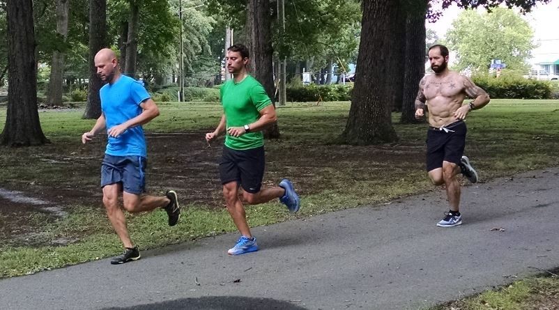 saucony kinvara 8 - out comparing notes with runners during a side by side with the...