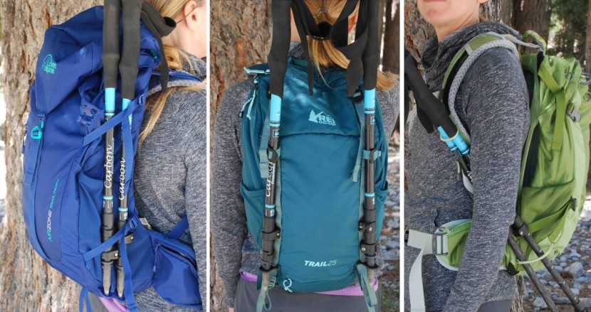 daypack womens - some of the different methods of carrying trekking poles. the osprey...