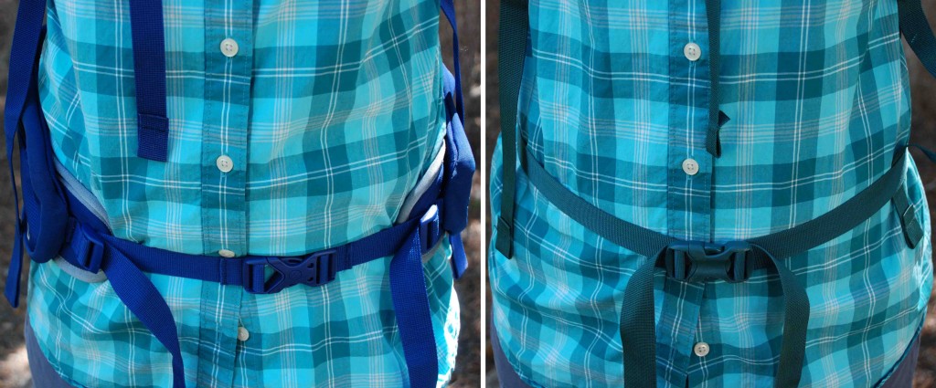 daypack womens - the difference between a load-bearing hipbelt (left) and a webbing...