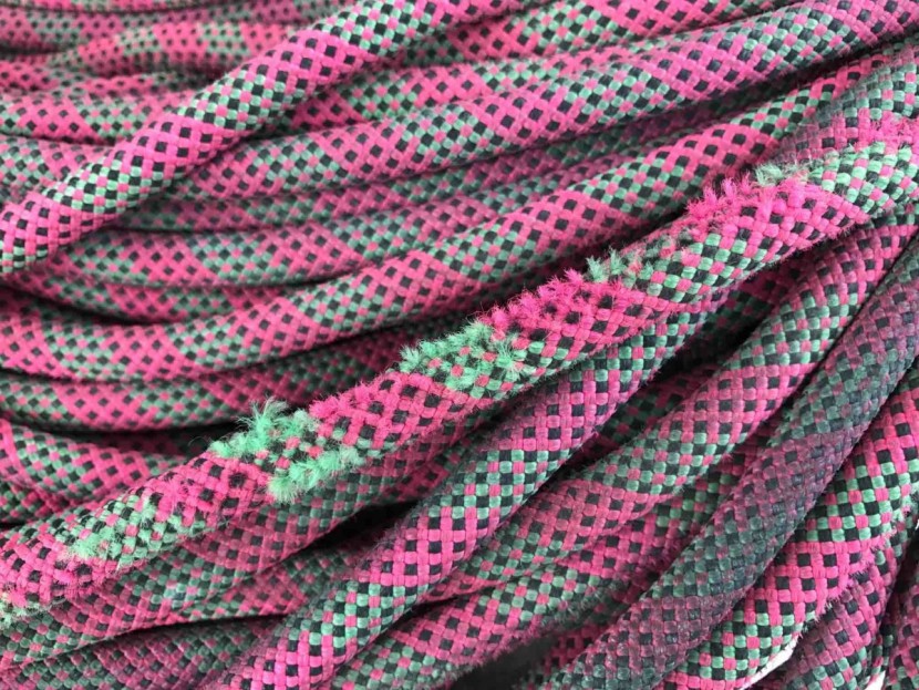 bluewater ropes lightning pro - this rope had significant sheath wear after only 60 pitches, along...