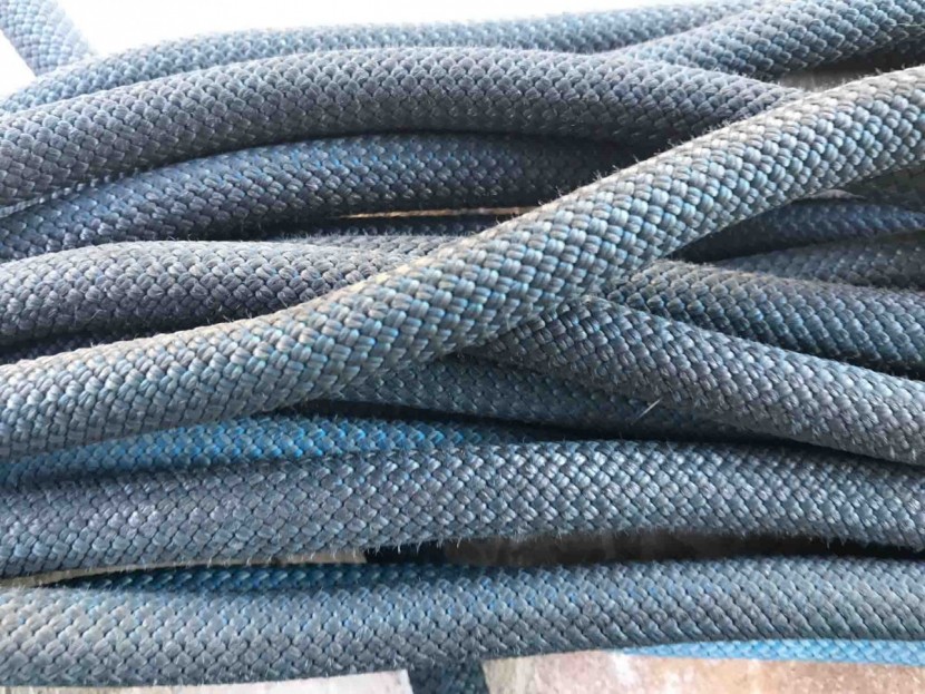 black diamond 9.9mm - we put a lot of pitches on this line, and it was starting to show it...