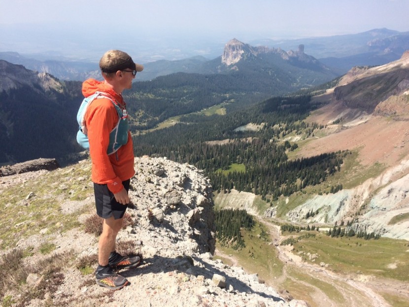 brooks caldera 2 - taking in the surroundings while testing out the caldera with trail...