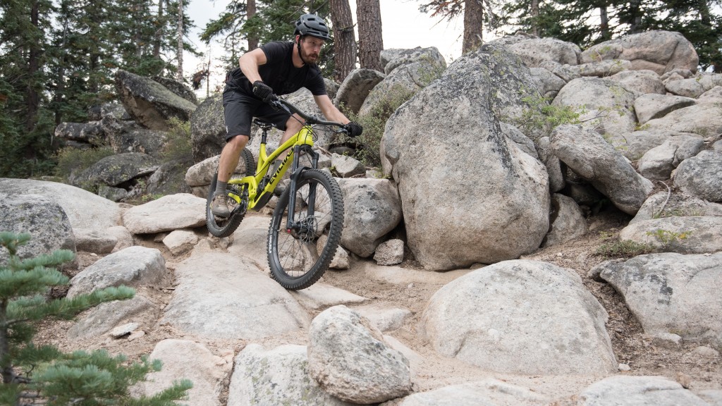 enduro mountain bike - the delta suspension was glued to the ground and astonishingly muted.