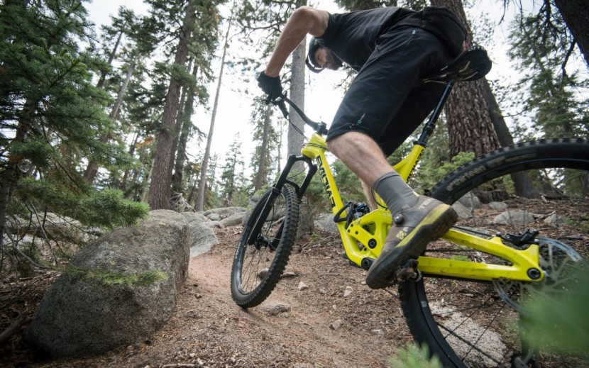 enduro mountain bike - the delta suspension remained firm under standing pedaling forces.