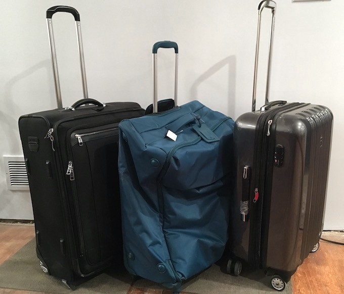 lipault paris original plume 26&quot; - one of these is not like the others... platinum magna 2 (left)...