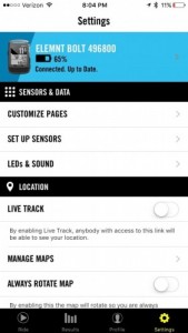 wahoo fitness elemnt bolt - the elemnt app allows you to customize every aspect of the elemnt...