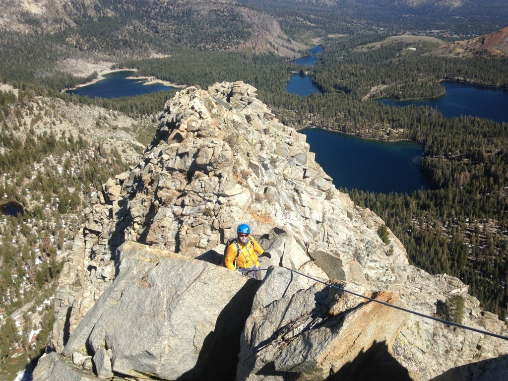 hiking boots men - real-world testing happening on crystal crag in the sierra nevada...
