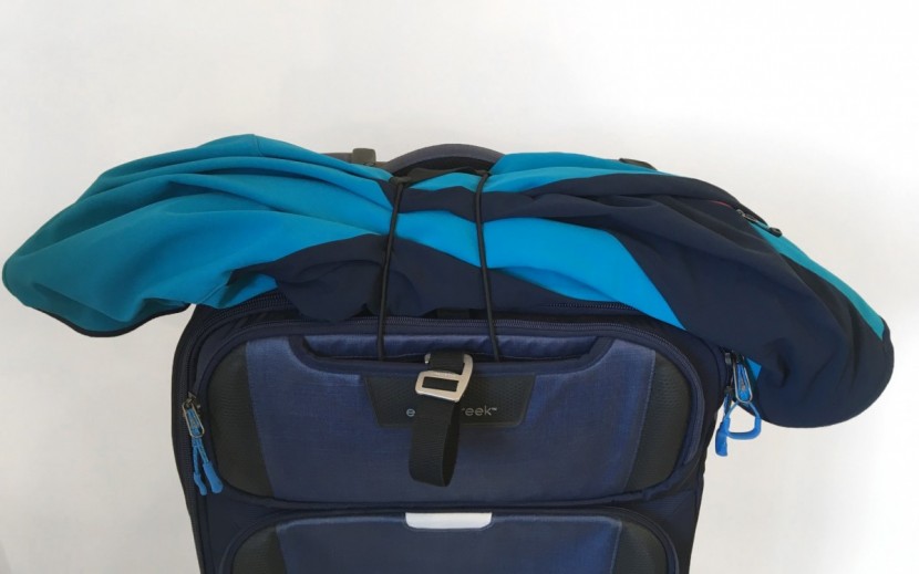 eagle creek tarmac 29&quot; - the coat-keeper and add-a-bag strap are convenient and easy to use.