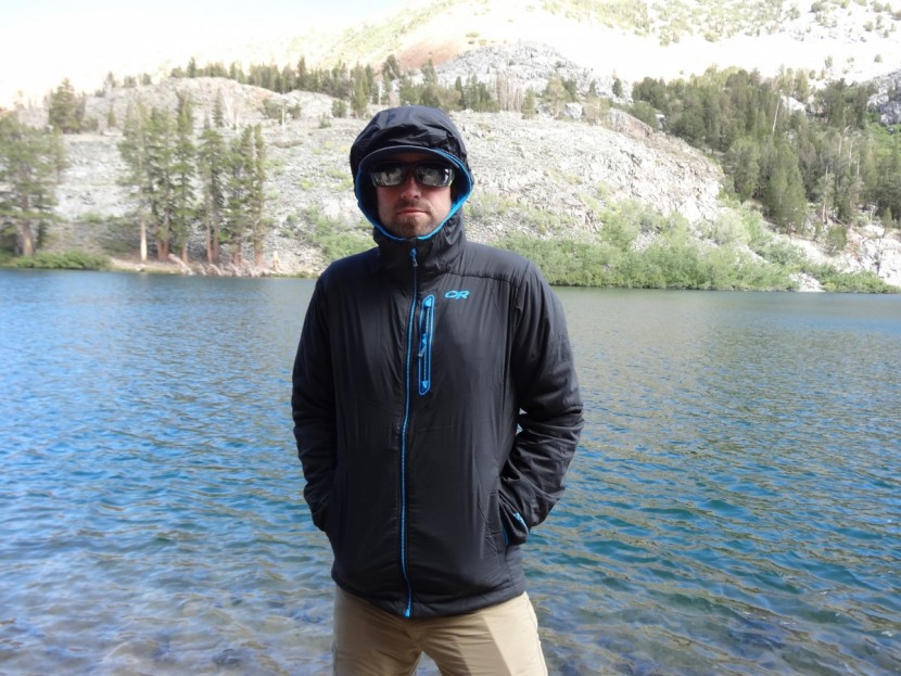 outdoor research ascendant hoody - the pertex shell keeps light wind from making us feel too cold on...