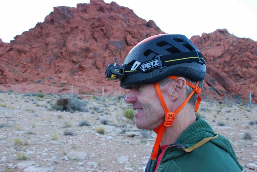 petzl sirocco - the sirocco is so light that the weight of our headlamp dragged it...