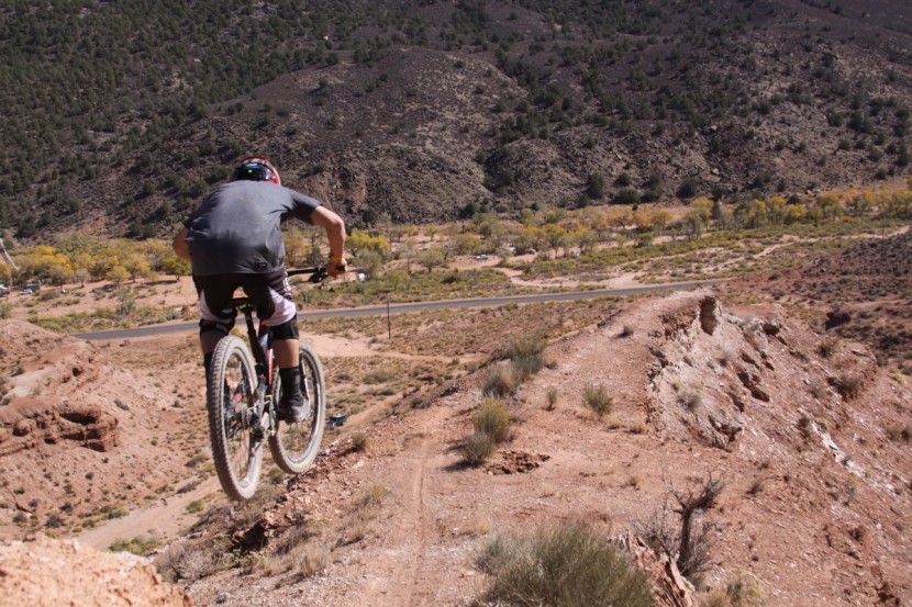 100% aircraft mips - blasting a step down on a ridge named lunch line.
