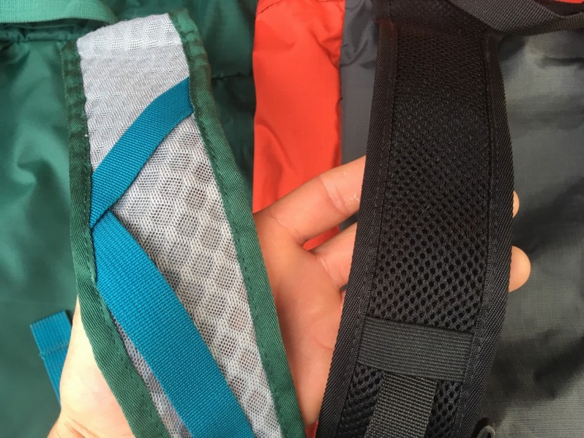 trango ration - the shoulder straps on the rei flash (left) and trango ration...