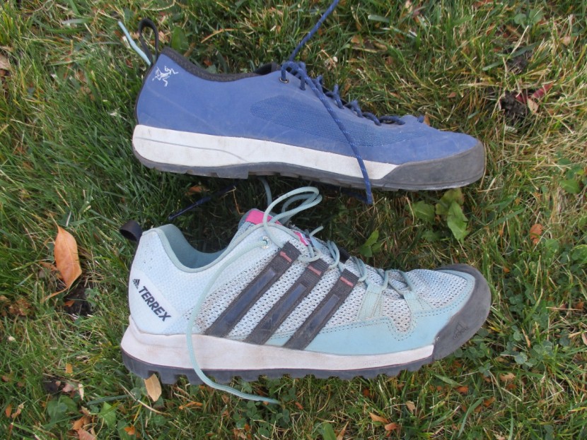adidas outdoor terrex solo for women - two very different shapes! top: arc'teryx acrux sl; bottom: adidas...