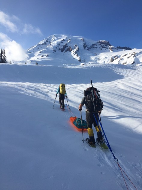 black diamond speed 50 - preparing clients for a denali expedition in april on mount rainier...