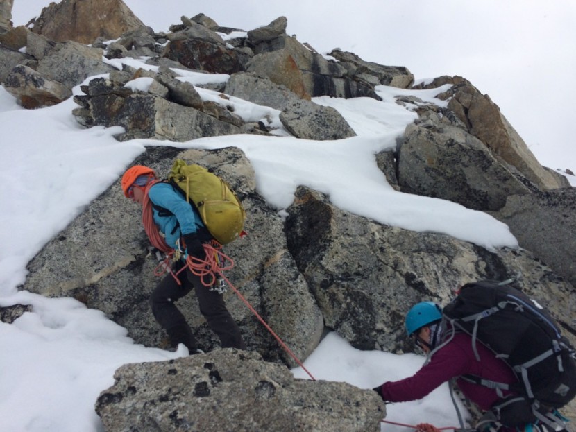 black diamond speed 50 - approaching the sw ridge of mt. francis near denali basecamp in the...