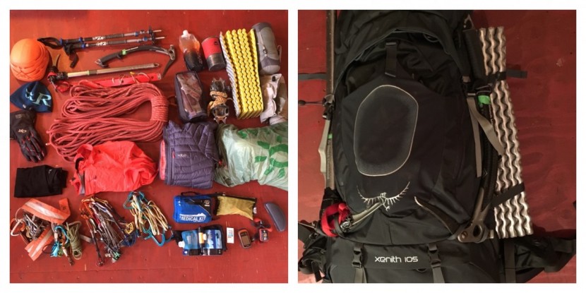 osprey xenith 105 - the xenith 105 swallowed our weekend alpine climbing kit with no...