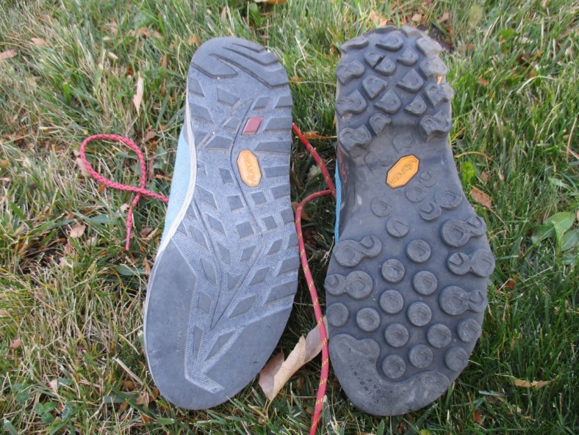 la sportiva tx3 for women - left: scarpa gecko; right: la sportiva tx3.