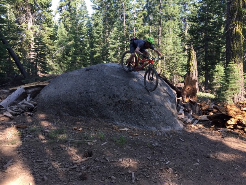 crankbrothers highline - getting way back while testing the highline in north lake tahoe.