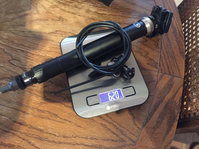 crankbrothers highline - the 125mm travel highline tipped our scales at 620g.