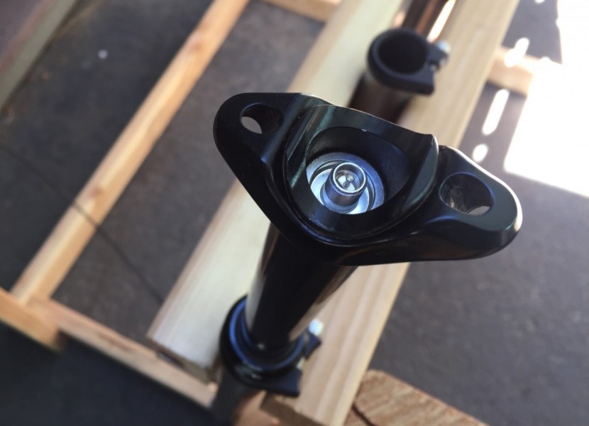 kind shock lev integra - the adjustable air spring hides its valve within the head of the...