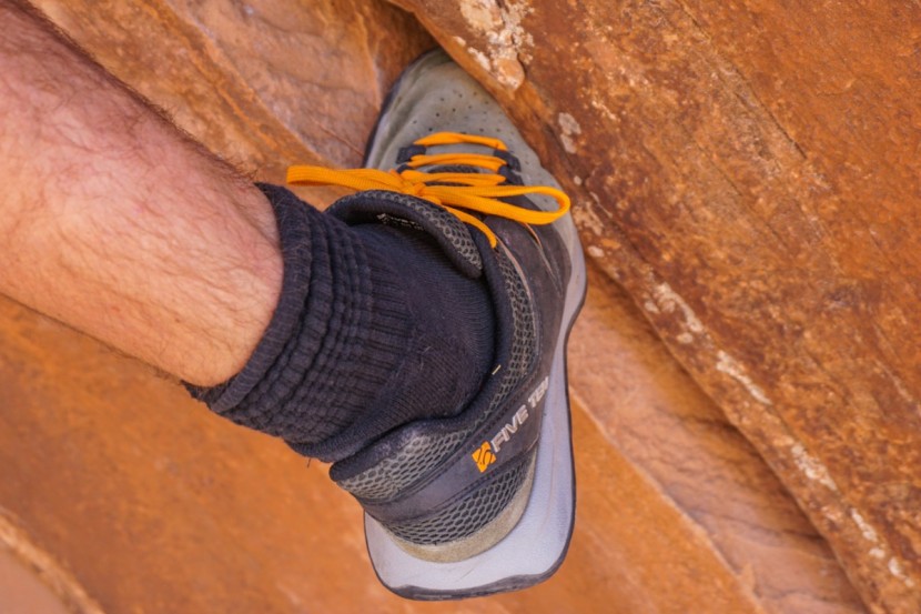 five ten access - the leather uppers are well prepared to take a beating in cracks.