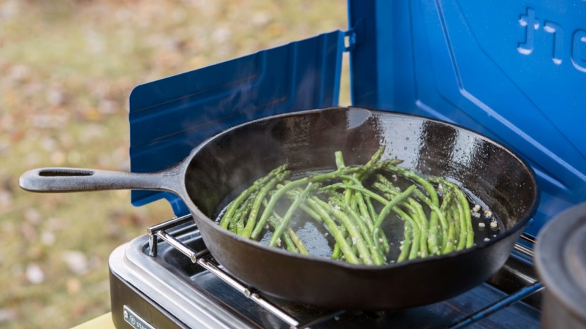 stansport outfitter series 2-burner - dude, are you cooking asparagus? oh yeah...