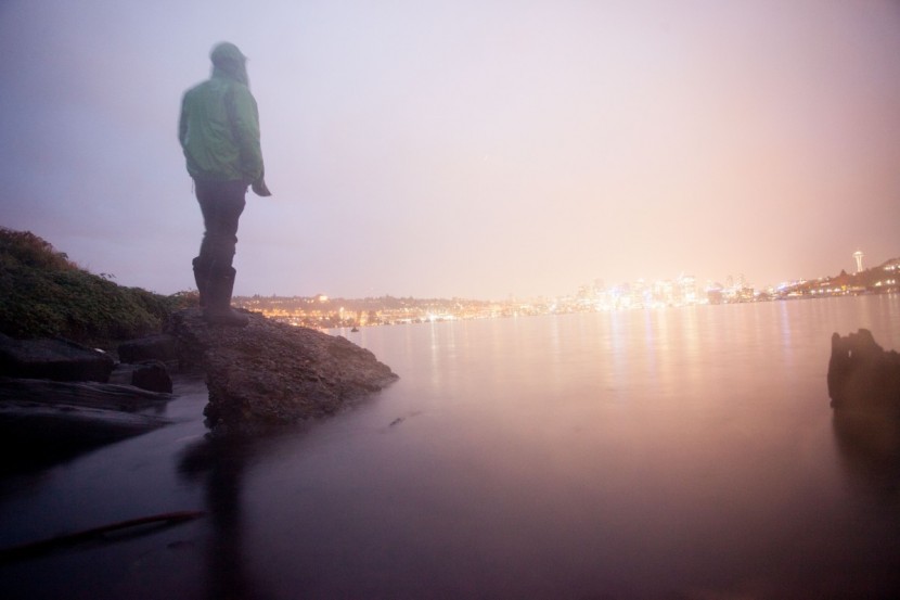 rain boots men - standing in the drizzle with dry feet.