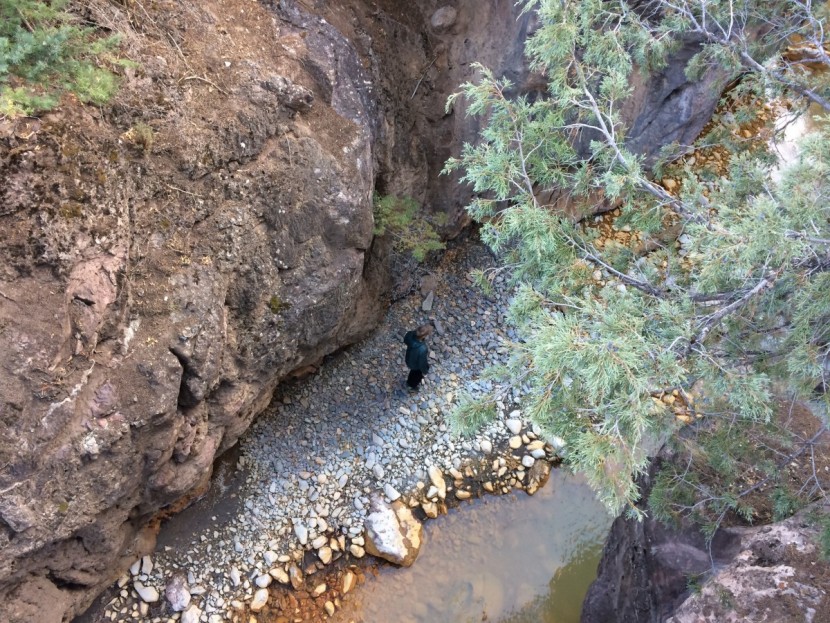 arc&#039;teryx perimeter - during a time of low water, checking out the rock at the bottom of...