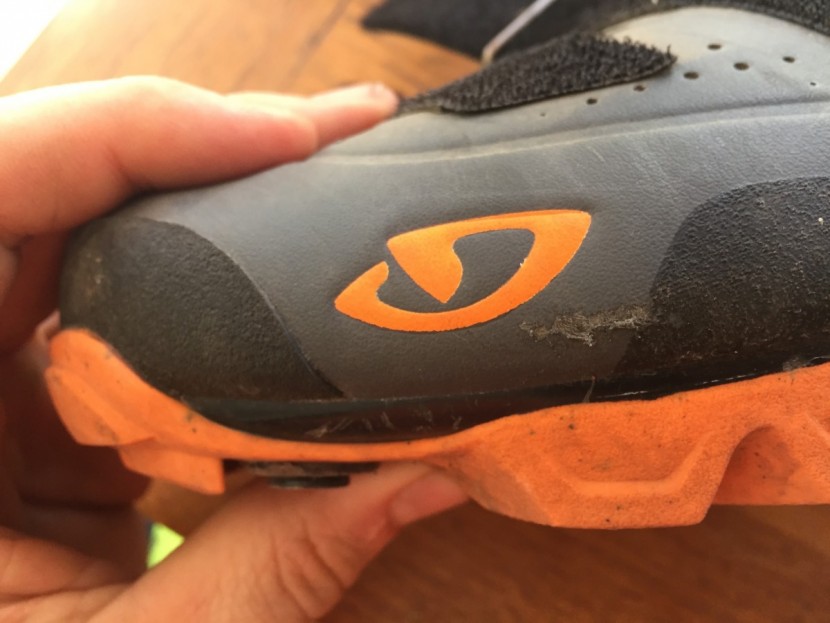 giro privateer r - some abrasion damage to the uppers of the privateer r. a little more...