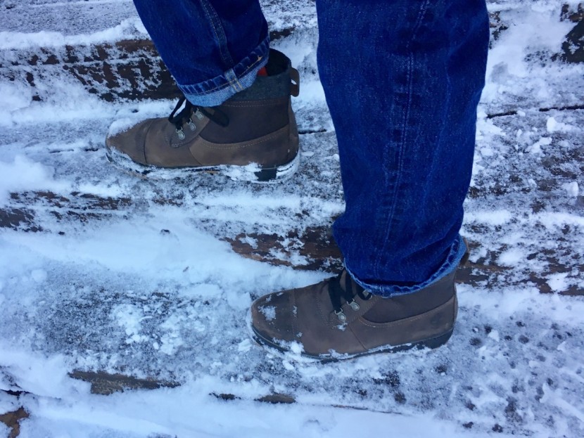 timberland schazzberg mid - these boots are easy to slip in and out of, and the laces are quick...