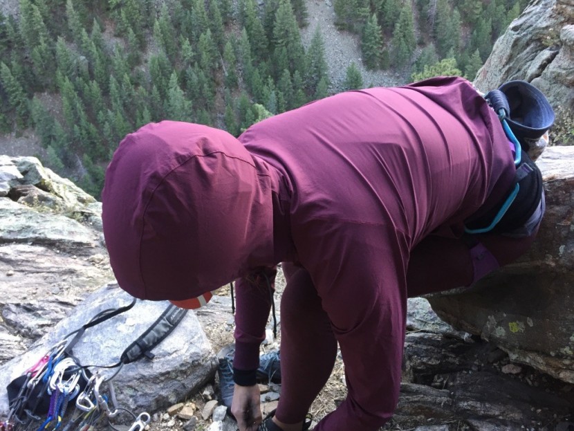 outdoor research ferrosi crosstown hoody for women - the ferrosi hood fit over a helmet, but couldn&#039;t be adjusted from...