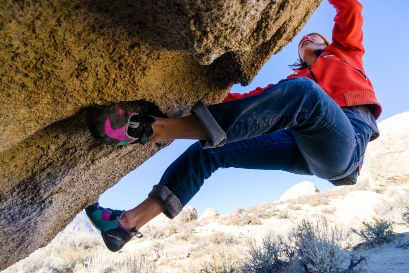 mad rock lotus - the strangely shaped heel cup of the lotus actually works very well...