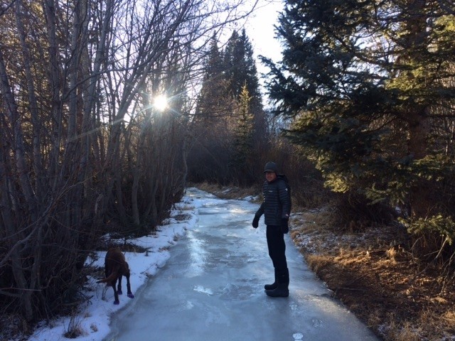 columbia outdry ex gold down hooded - despite the lack of snow, the ice shows that temps were frigid for...