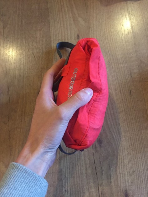 outdoor research tantrum for women - the jacket&#039;s packed size