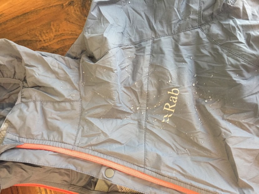 rab windveil for women - the piece&#039;s dwr finish helps it repel light precip.