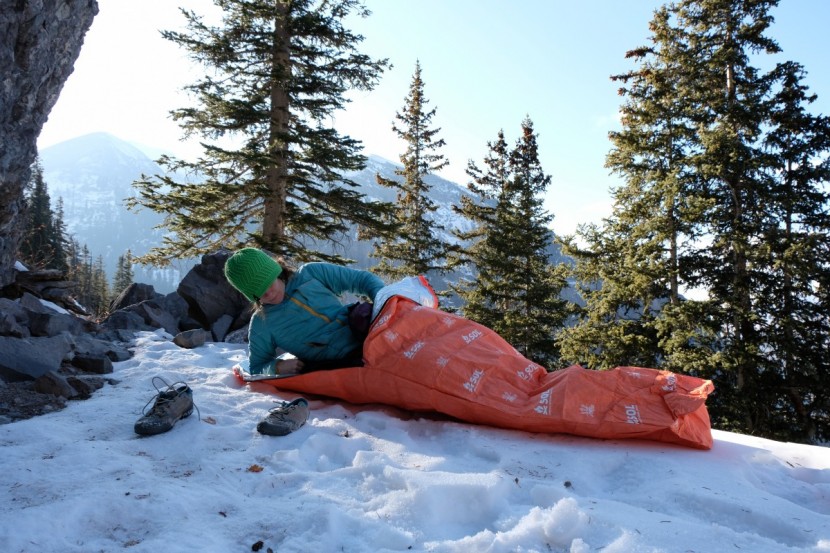 bivy sack - it&#039;s hard to leave the relative comfort of the escape on frosty...