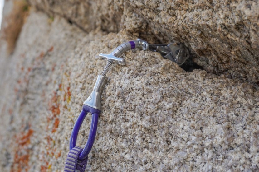 black diamond camalot x4 - the beaded sheath design protects the stem in a horizontal placement...