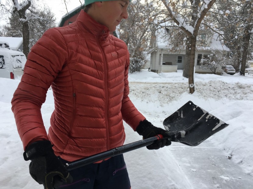 rei co-op magma 850 for women - shoveling was a good application for this jacket, as it's an...