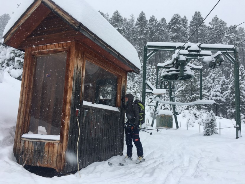 outdoor research clairvoyant - exploring a defunct ski lift near bozeman, montana. the clairvoyant...