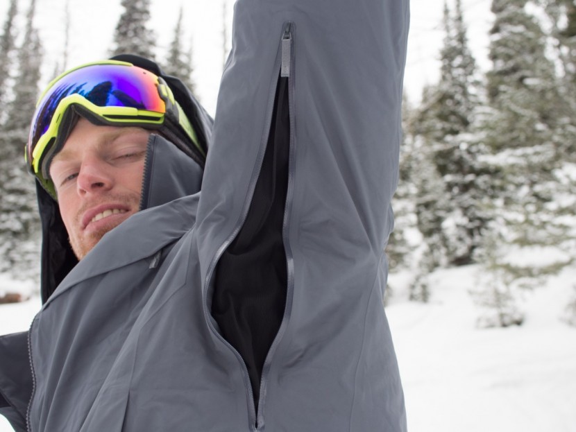 arc&#039;teryx macai - the pit zips of the macai are mid length, and mesh-covered. they...
