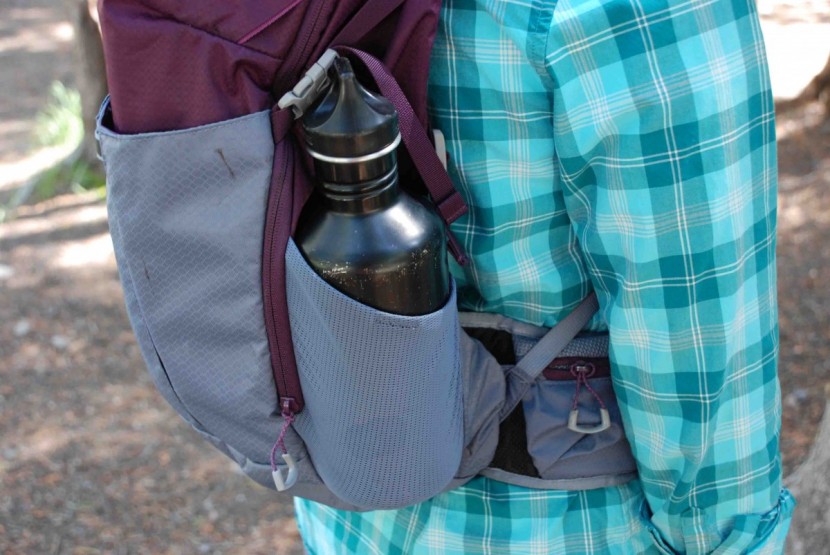 the mesh pockets on either side are big enough to fit a large water...